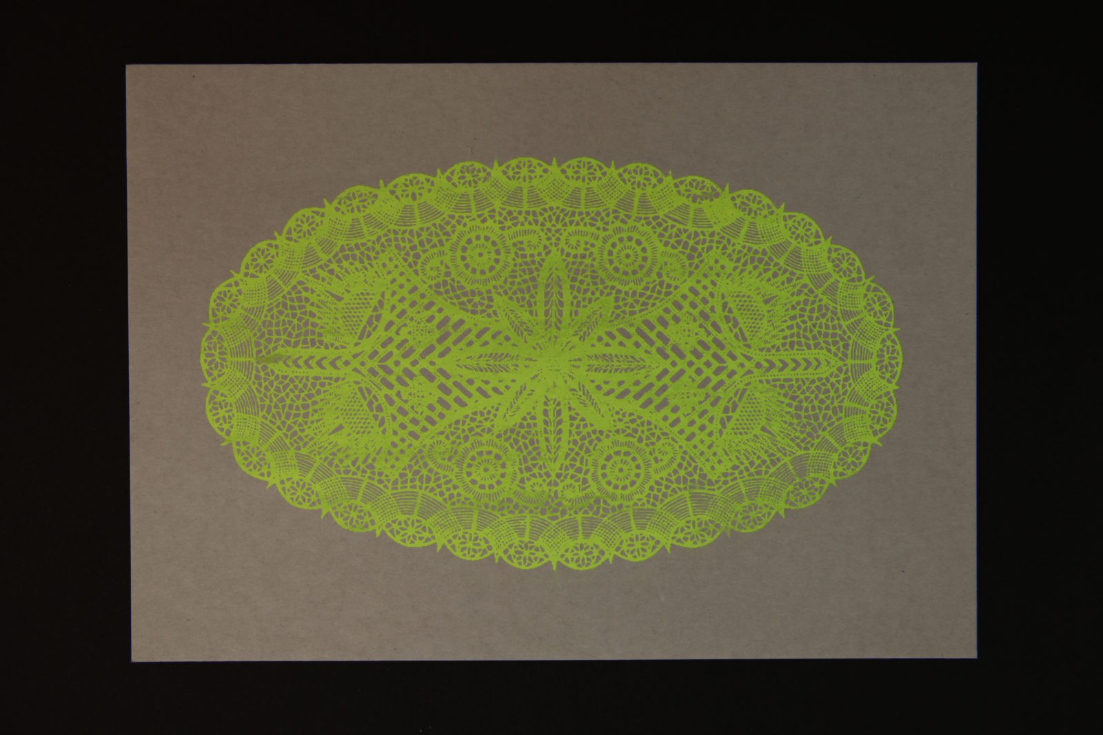 Ornament karte a5 neongelb