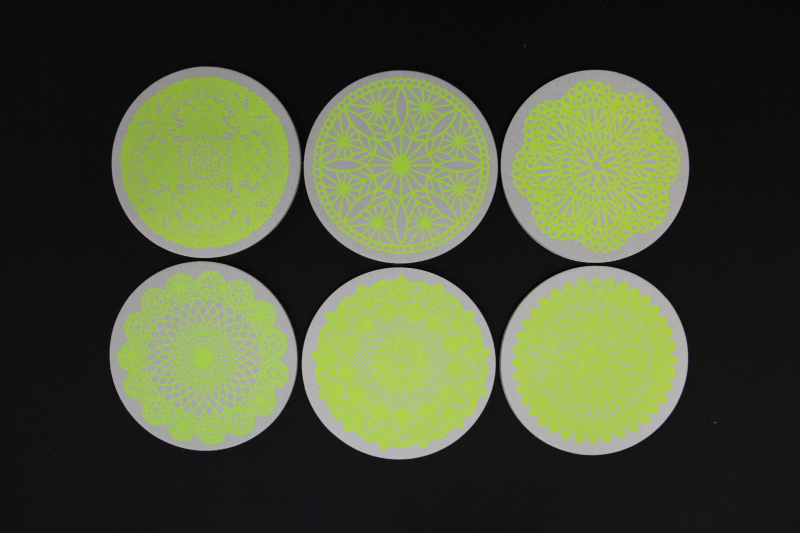 Ornamentrund neongelb alle